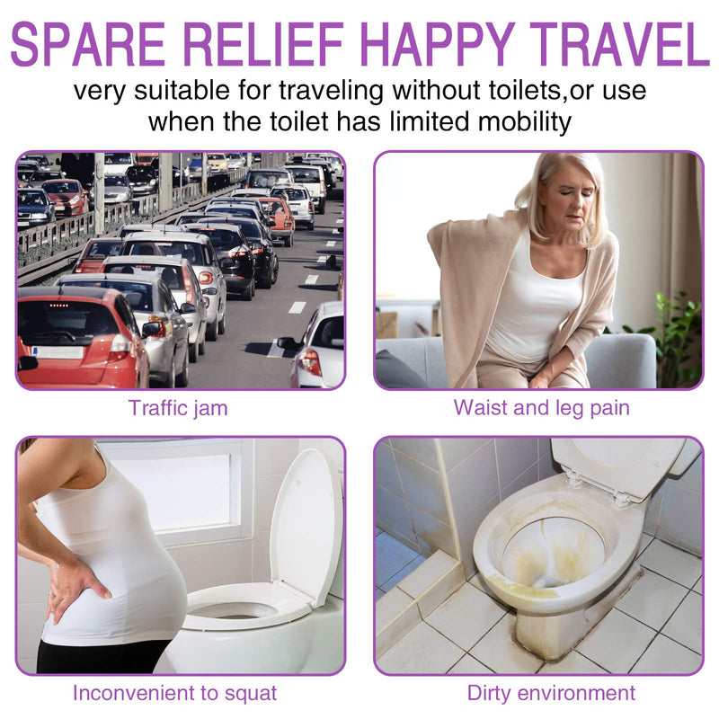 Female Urination Device,Reusable Silicone Female Urinal Foolproof Women Pee Funnel Allows Women to Pee Standing Up,Women's Urinal with Drawstring Bags is The Perfect Companion for Travel and Outdoor purple - NewNest Australia