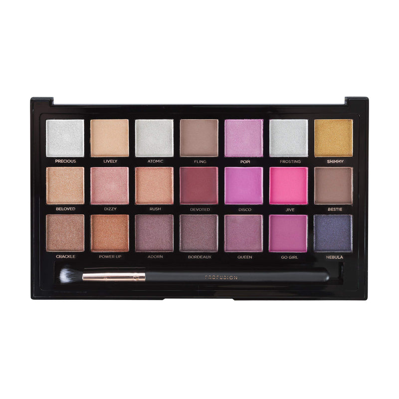 Profusion Cosmetics 21 Shade Eyeshadow Palette Collection & Brush, Pro Pigments - NewNest Australia