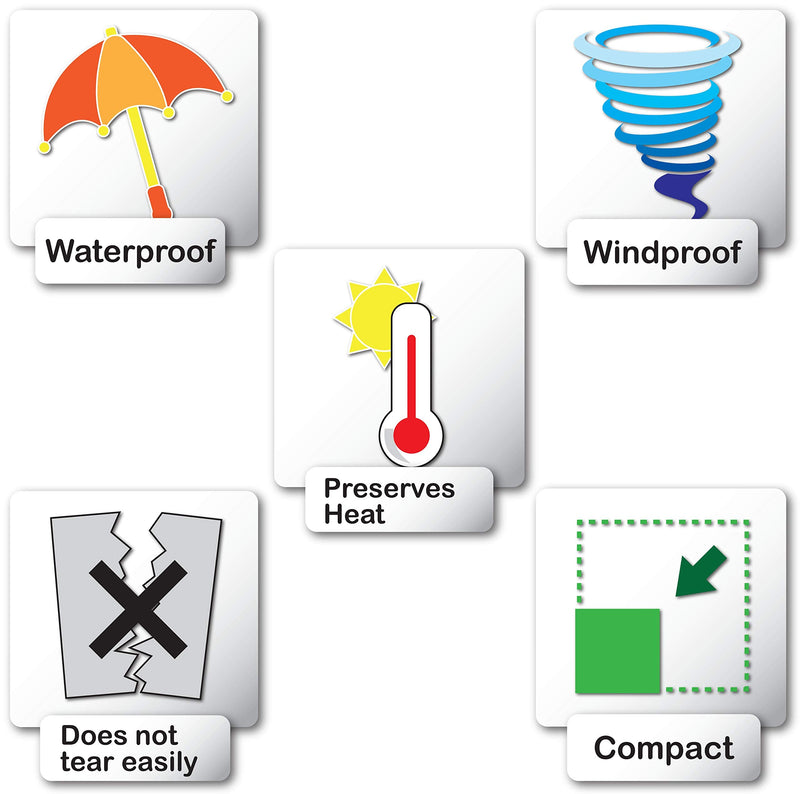 Rescue blanket rescue blankets set of 5 (= 5 pieces) silver 210 x 132cm rescue foil for first aid emergency rescue services - NewNest Australia