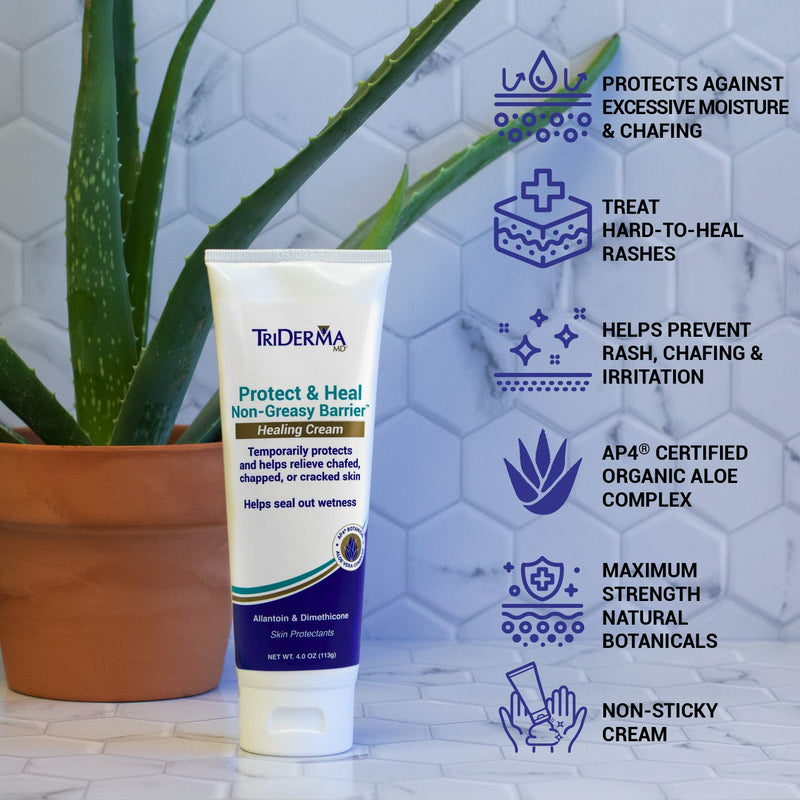 TriDerma Protect & Heal Non-Greasy Barrier Healing Cream, 4 Ounces - NewNest Australia