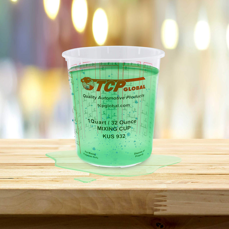 Custom Shop Pack of 12 Each 32 Ounce Paint Mix Cups with calibrated Mixing ratios on Side Epoxy Resinof Cup Cups - Pack of 12 - NewNest Australia