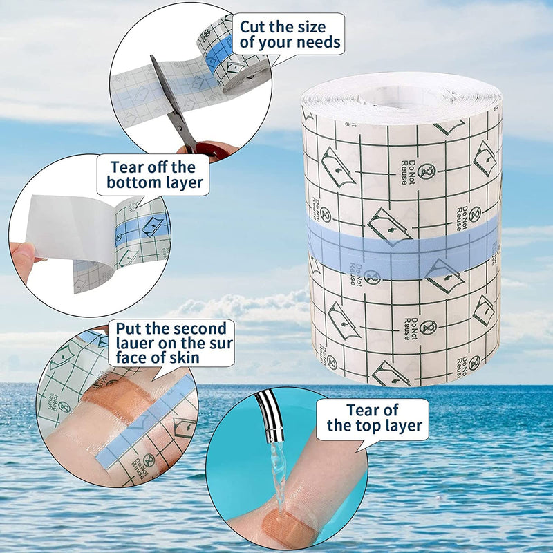 Waterproof Transparent Bandage, 15 Cm X 10 M Shower Plaster Roll, Waterproof Bandage, Tattoo Waterproof Adhesive Bandage, Transparent Bandage, Skin Protection Pad For Tattooed Skin - NewNest Australia