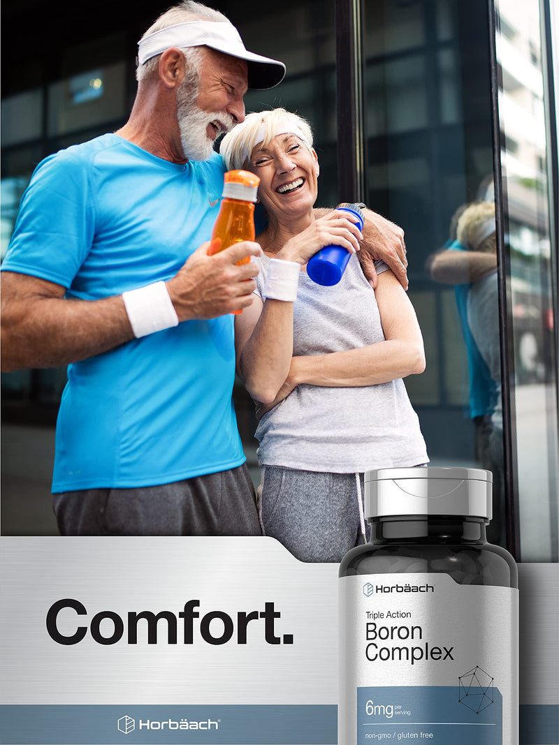 Triple Boron Complex 6 mg Supplement | 300 Tablets | Vegetarian, Non-GMO & Gluten Free | Triple Action Boron Citrate, Boron Glycinate, Boron Asparate | by Horbaach - NewNest Australia