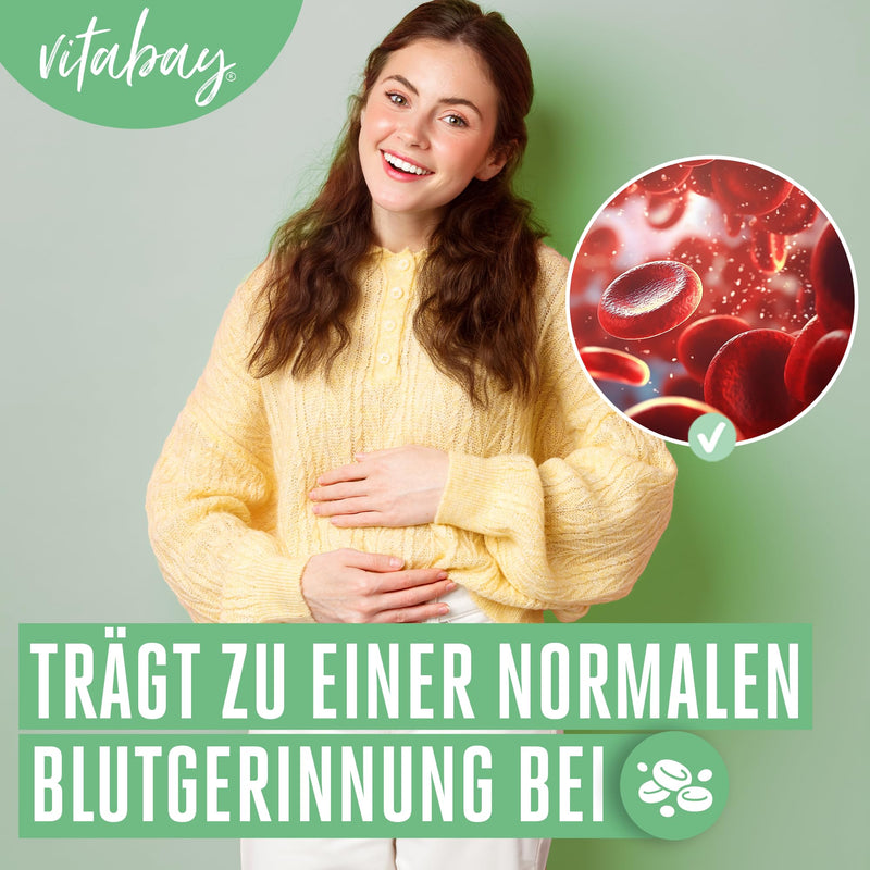 Vitabay Vitamin K2 100 µg high dose (mcg) - VEGAN 120 Vitamin K2 tablets MK7 MK-7 made from natural ingredients and laboratory tested - Vit K2 Vitamin K 2 (Menaquinone-7) All-Trans Form K2 Vitamin Vitamin-k2 120 pieces (pack of 1) - NewNest Australia