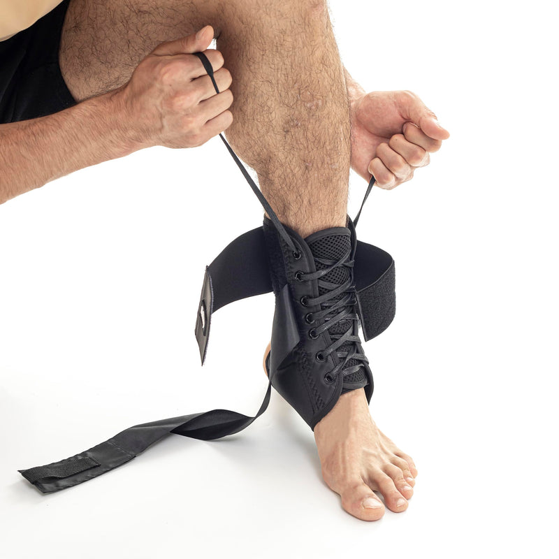 Ankle Brace For Lacing. Adjustable Ankle Brace, Professional And Flexible Ankle Brace. Foot Brace For Ankle Support, Stabilizer For Sprained Ankles And Joints (M) - NewNest Australia