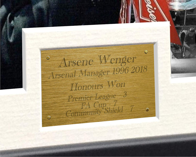 NewNest Australia - Arsene Wenger"CELEBRATION" 12x8 A4 Signed Arsenal - Thierry Henry- Patrick Vieira- Dennis Bergkamp- Ian Wright - Theo Walcott - Autographed Photo Photograph Picture Frame Soccer Gift 