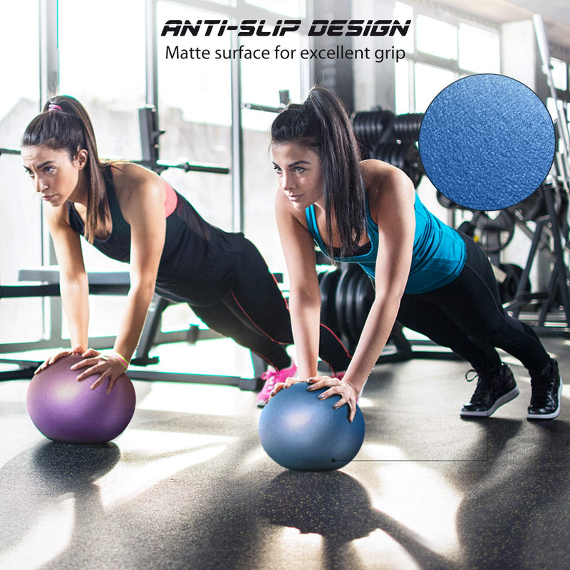 Cikyner Soft Pilates Ball, 23-25 cm Small Exercise Ball with Inflatable Straw, for Pilates, Yoga, Full Body Workout, Improve Balance at Home in the Gym and Office Blue - NewNest Australia