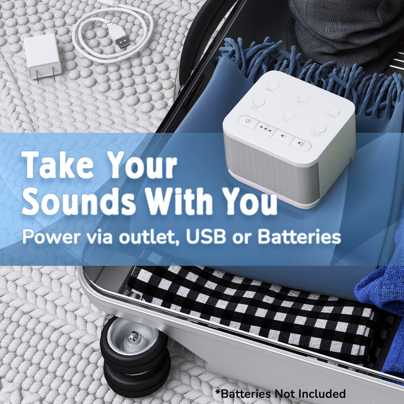 White Noise Sound Machine for Adults, Kids, or Sleeping Baby with 6 Sounds | White Noise Machine for Office Privacy | Portable Sound Machine | Kids Sleep Machine | AC Adapter Included - NewNest Australia