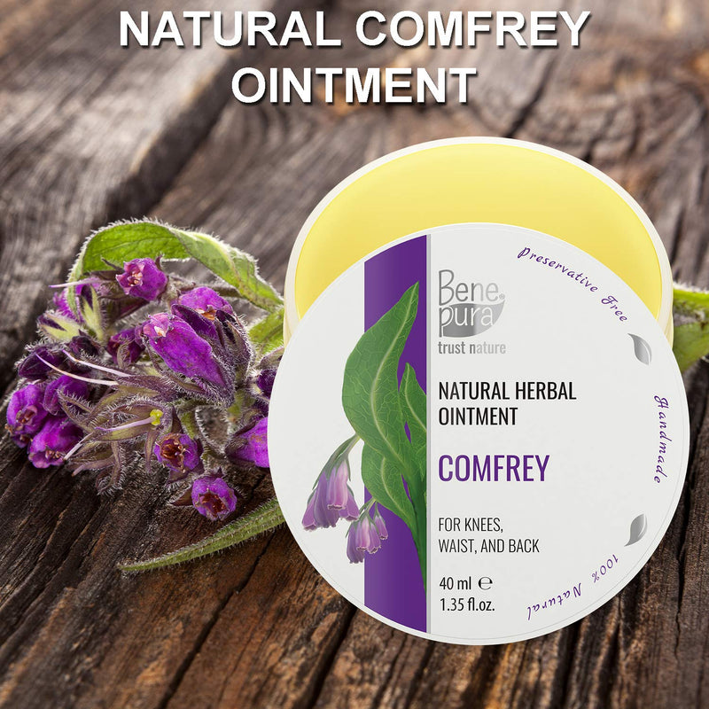 BenePura Comfrey Ointment for Muscle Pain Relief - Natural Comfrey Cream for Back Pain Relief, Joint Pain Relief, Knee Pain Relief, Neck Pain Relief - Muscle Rub Pain Relief Cream - 40 ml - NewNest Australia