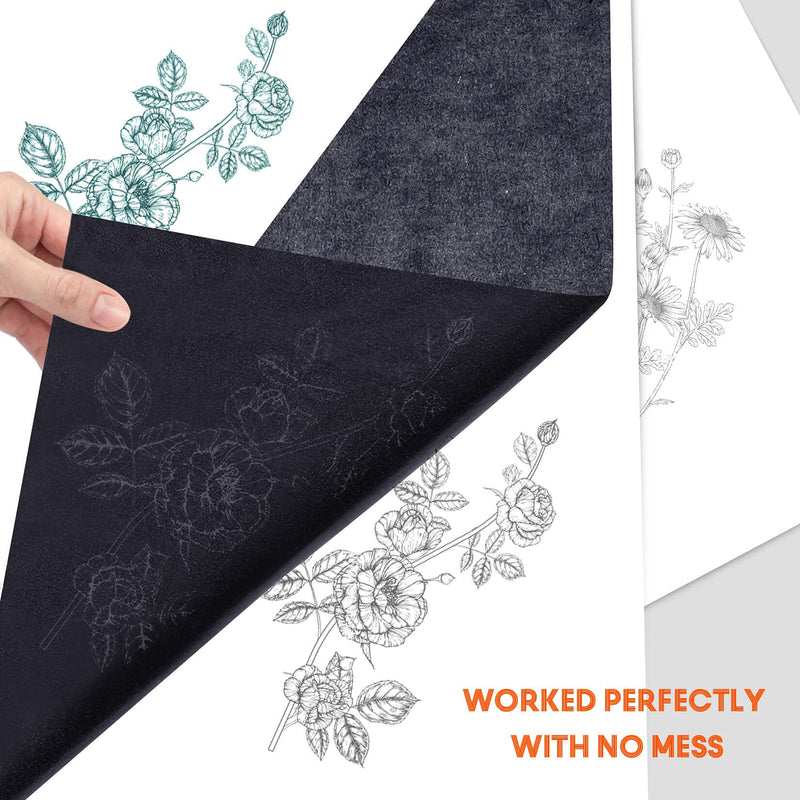Carbon Paper for Tracing Graphite Transfer-Paper - PSLER 30 Pcs Black Graphite Paper for Tracing Drawing Patterns on Wood Projects Canvas Fabric Artist Lettering Sketch Drawing A4 8.27 X 11.81 Inch 30PCS Black - NewNest Australia