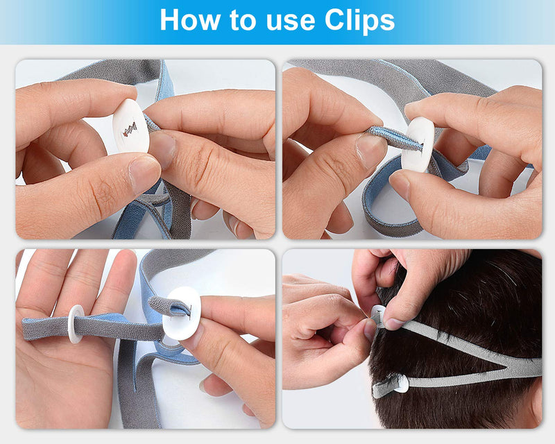 Replacement Headgear Compatible with ResMed Airfit P10 Nasal Pillow CPAP Mask Straps Included 3 Super Elastic Straps and 6 Adjustment Clips(3 Pack) Blue - NewNest Australia