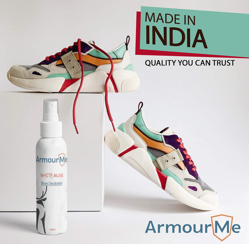 ArmourMe Shoe Spray | Shoe Deodorizer | Shoe Spray Smell Eliminator for Shoes and Sandal | Men & Women Extra Strength Shoe Odor Eliminator | Socks Deodorize (White Musk) White Musk - NewNest Australia