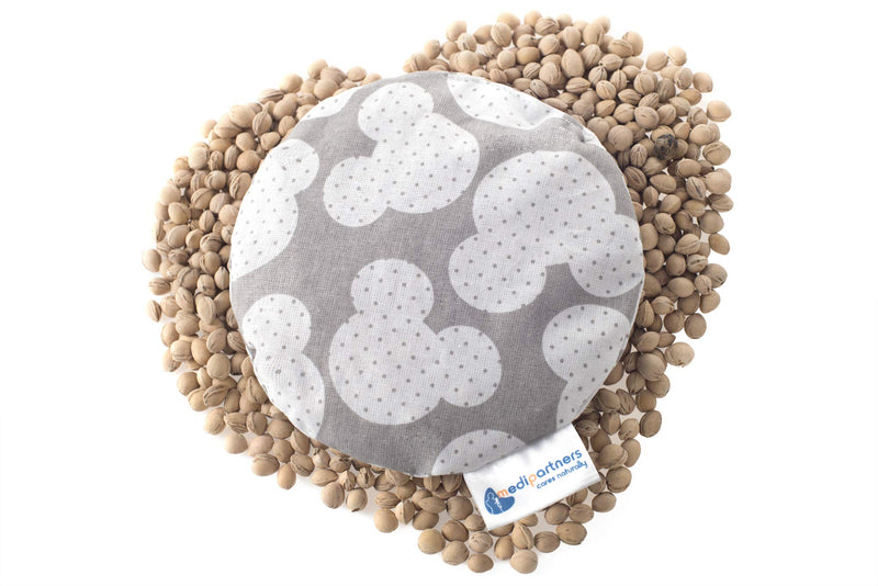 Medi Partners Cherry Stone Cushion Heat Pillow for Babies 180g Round 15cm Eco Natural 100% Cotton Heat and Cold Therapy Massage Therapy (Miki) Miki - NewNest Australia