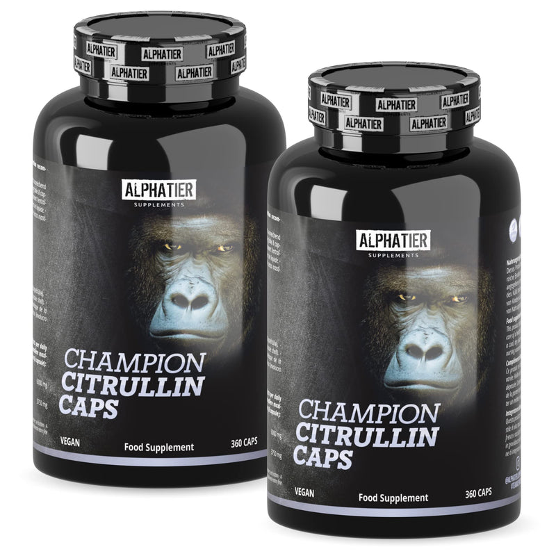 L-Citrulline Malate Capsules - 360 Caps High Dose + Vegan - Alpha Champion L-Citrulline Malate Dl 2:1 - Fitness Bodybuilding - Premium Quality Without Magnesium Stearate - NewNest Australia