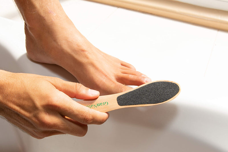 2 Sided Wooden Foot File - Dry, Dead Skin Exfoliator, Sander, & Scrubber Tool for Feet and Heel - Men & Women - NewNest Australia