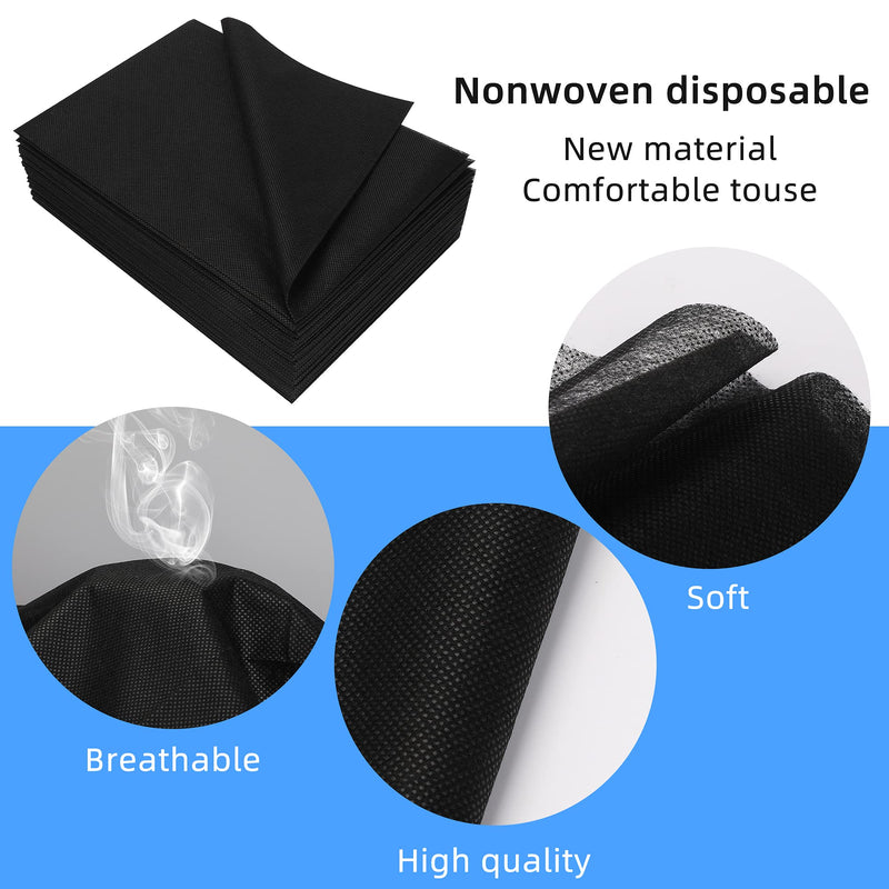20 PCS Thick Massage Table Sheets Sets Disposable SPA Bed Sheets Non Woven Fabric Lash Bed Cover 31" X 70" Black Breathable Black - NewNest Australia