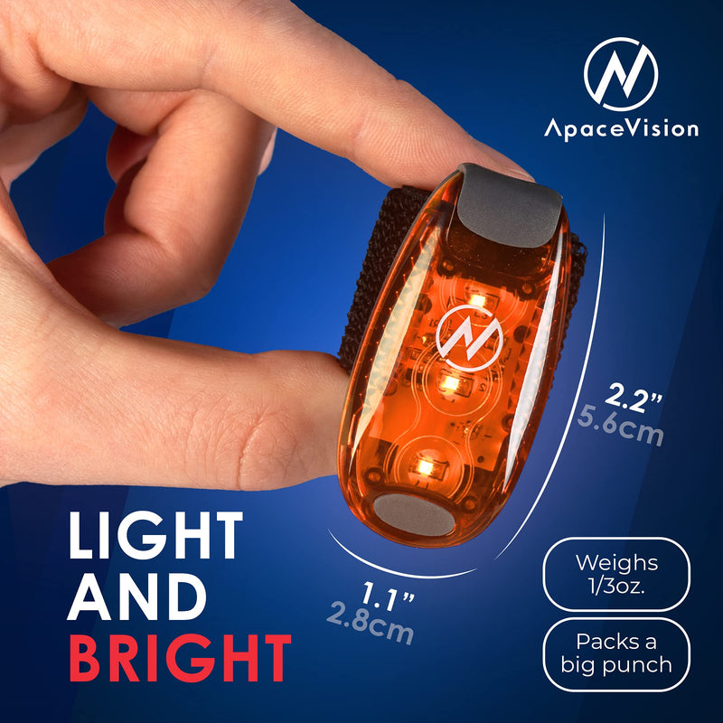 LED Safety Light (2 Pack) + Free Bonuses | Clip On Strobe/Running Lights for Runners, Dogs, Bike, Walking | The Best High Visibility Accessories for Your Reflective Gear, Bicycle etc Orange - NewNest Australia