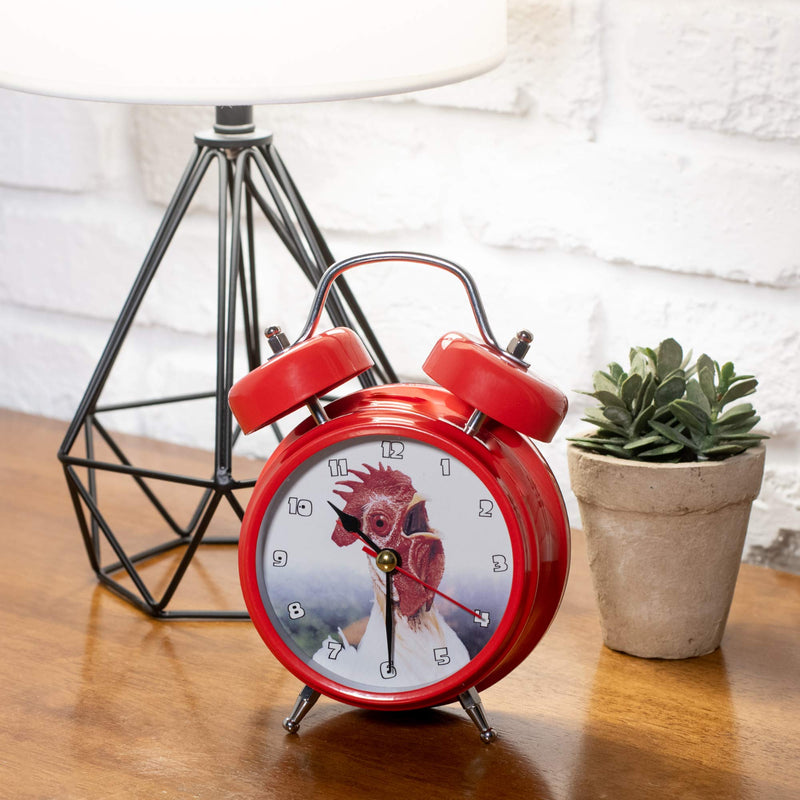 NewNest Australia - Mark Feldstein & Associates Wacky Wakers Red Rooster Bedside Tabletop Alarm Sound Clock 