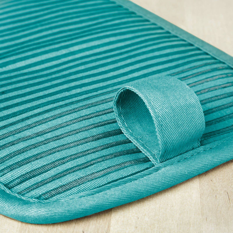 KitchenAid Beacon Two-Tone Pot Holder 2-Pack Set, 7"x10", Aqua Sky 7"x10" - NewNest Australia