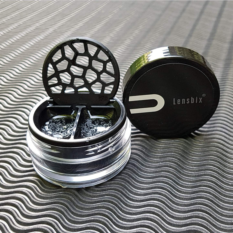 Lensbix Purist contact lens case. The perfect gift for lens wearers. Innovative design for modern people. (Black Purist) Black Purist - NewNest Australia