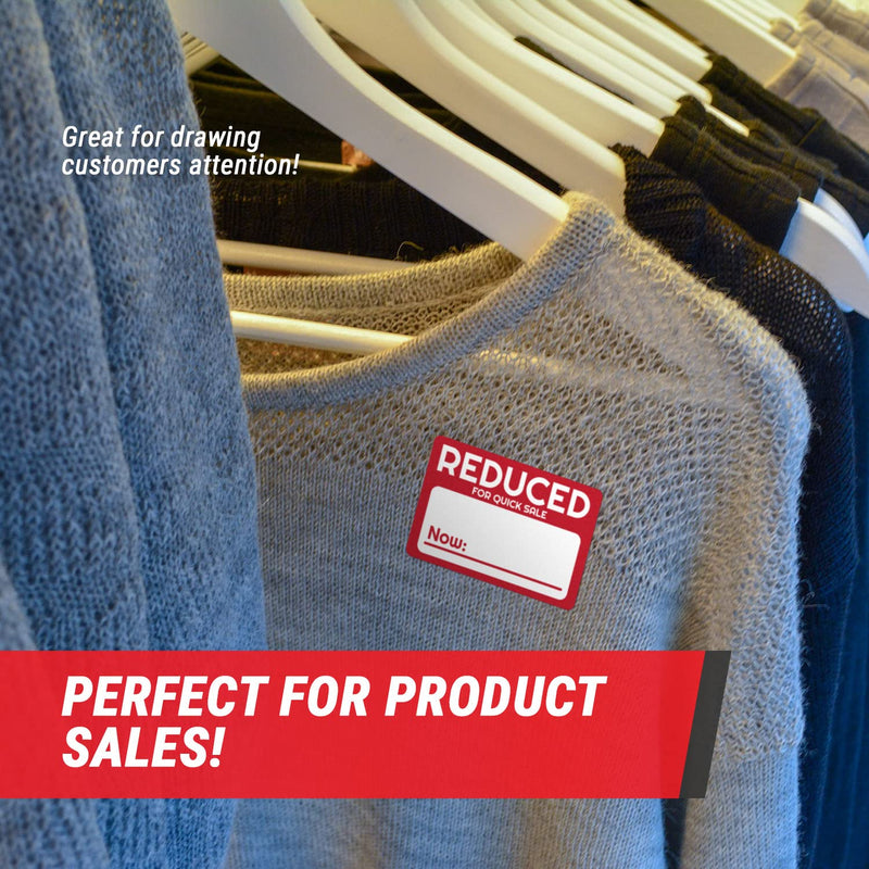 Reduced Price for Quick Sale Now - 3" x 2" Price Stickers with Writable Blank Space for Retail Store Clearance Grocery Store Garage Sale Yard Sale Rummage Sale Pricemarker Labels [300 Labels per Roll] 1 Roll - NewNest Australia