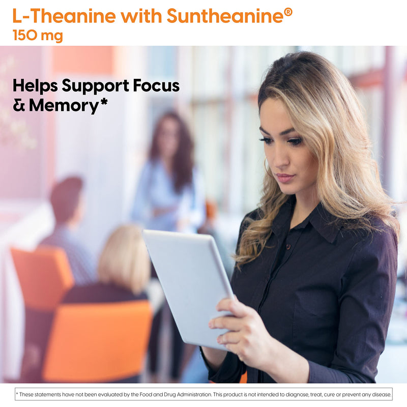 Doctor's Best L-Theanine Contains Suntheanine, Helps Reduce Stress & Sleep, Non-GMO, Gluten Free, Vegan, 150 mg 90 Veggie Caps (DRB-00197) - NewNest Australia