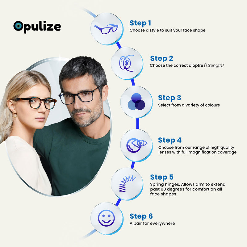 Opulize Max Reading Glasses - Classic Large Rectangular Frame - Men Women Unisex - R78 +1.00 Diopter Brown - 1 Pair - NewNest Australia