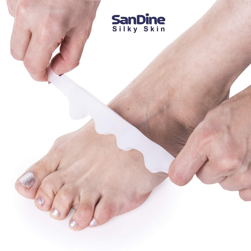 Silicone Toe Separators - Toe Straightener for Yoga Ballet and Running - Bunion Corrector Toe Spreader - Toe Spacer for Overlapping Toes - Relief from Pressure and Friction by Sandine 1 pair - NewNest Australia
