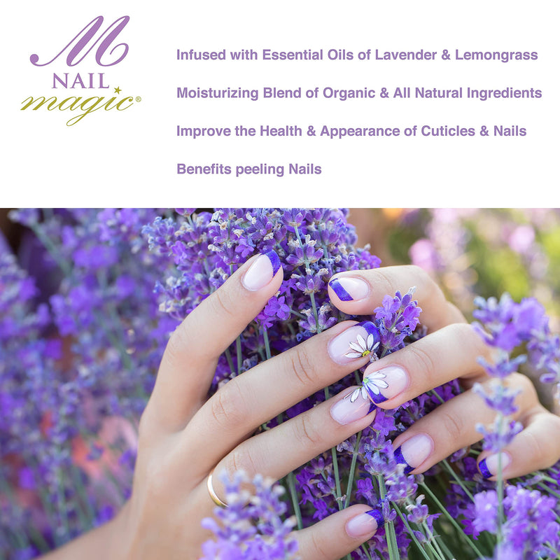 Nail Magic - Hand & Cuticle Oil, 0.5 Fl Oz, All-Natural & Organic ingredients with Lavender & Lemongrass Essential Oils, Aids In Healing Dry Damaged Cuticles & Hands, 60 Years of Superior Results - NewNest Australia