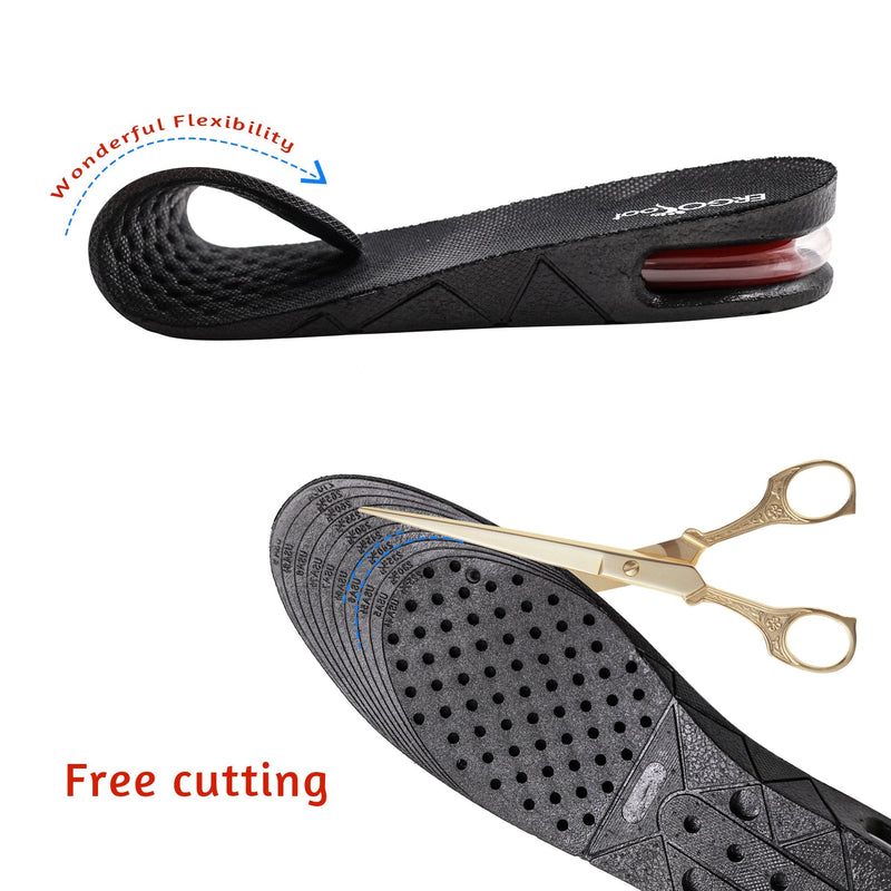 Height Increase Insoles 2-Layer 2 inch Air Cushion Taller Shoes Insoles Heel Insert for Men and Women by ERGOfoot 2 Layer - NewNest Australia