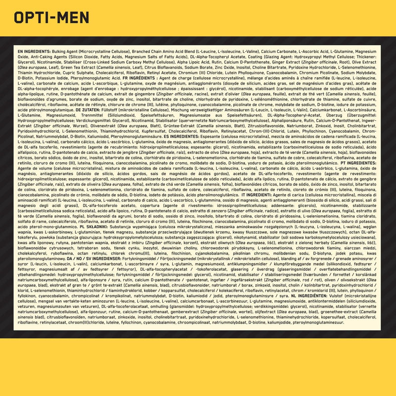 Optimum Nutrition Opti-Men Multivitamin Supplements for Men with Vitamin D, Vitamin C, Vitamin A and Amino Acids, 30 Servings, 90 Capsules 90 Count (Pack of 1) - NewNest Australia