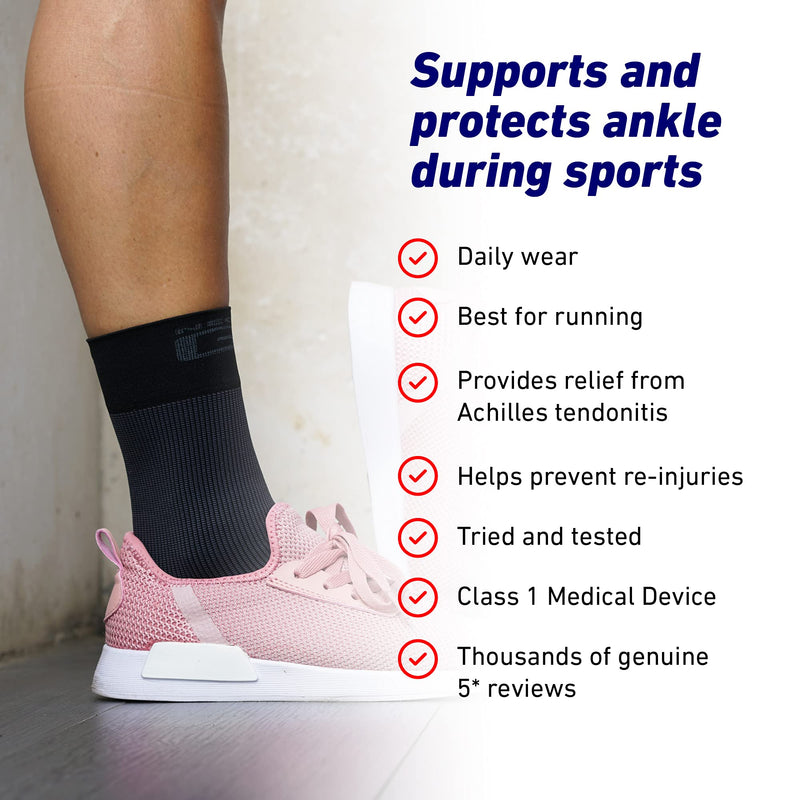 Neo G Ankle Support Running, Sports, Daily Wear - Ankle Brace, Achilles Tendonitis Support, Sprained Ankle Supports for Weak Ankles and Joint Pain. Multi Zone Ankle Compression - Airflow - XL – Black - NewNest Australia