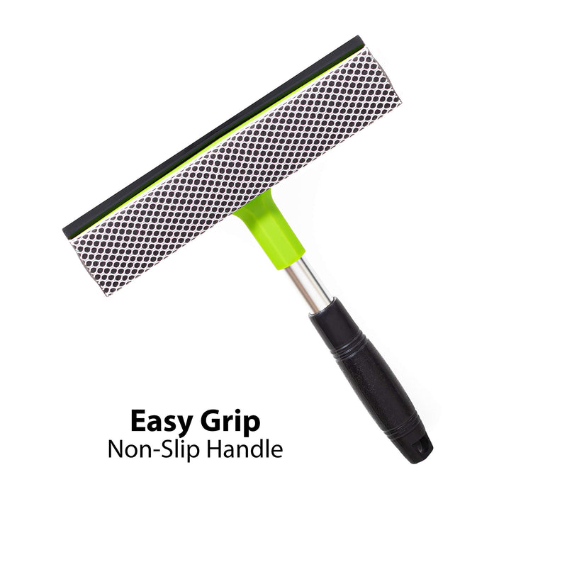 Window Squeegee Cleaning Tool | Squeegee Cleaner for Windows, Glass, Car Windshield | 2-in-1 Squeegee and Scrubber Sponge Washing Kit | Multi-Surface Washer - Indoor Outdoor Use - NewNest Australia