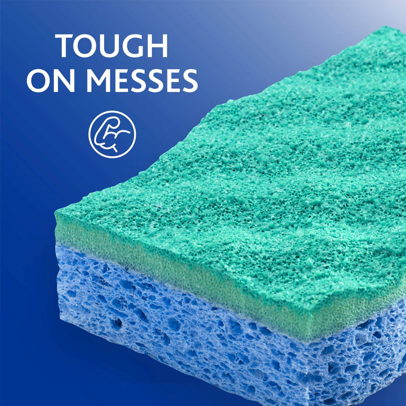 O-Cedar Scrunge Multi-Use (Pack of 6) Non-Scratch, Odor-Resistant All-Purpose Scrubbing Sponge Safely Cleans All Hard Surfaces in Kitchen and Bathroom, 6 Count (Pack of 1), Blue 6 Count (Pack of 1) - NewNest Australia