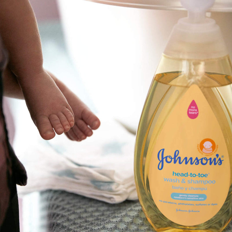 Johnson's Head-to-Toe Gentle Tear-Free Baby & Newborn Wash & Shampoo, Sulfate-, Paraben- Phthalate- & Dye-Free, Hypoallergenic Wash for Sensitive Skin & Hair, 27.1 fl. Oz Johnsons HTT Wash & Shampoo 27.1 oz - NewNest Australia