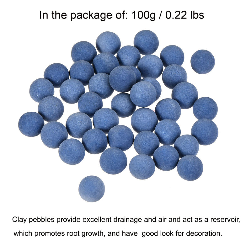 MECCANIXITY Clay Pebbles 9-10mm 0.22 lbs Blue Gardening Potted Balls for Hydroponic Growing, Vases Supplies, Bonsai Decor - NewNest Australia