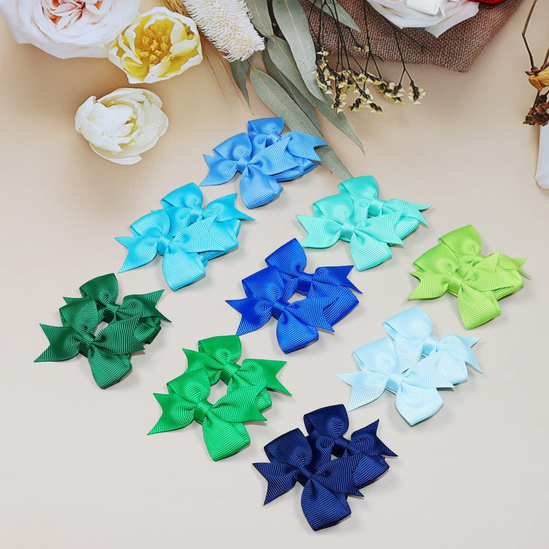 80Pieces Baby Girls Clips 2" Mini Hair Bow Grosgrain Ribbon Hair Bows with Fully Ribbon Lined Alligator Clips for Baby Girls Infant Toddlers Kids 40 Colors in Pairs - NewNest Australia