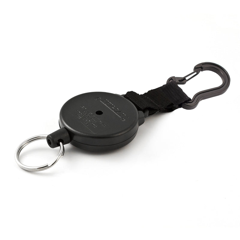 KEY-BAK SECURIT HD Retractable Keychain, 48" Retractable Cord, 8 oz. Retraction, Durable Polycarbonate Case, Zinc Alloy Carabiner, Split Ring, Black - NewNest Australia
