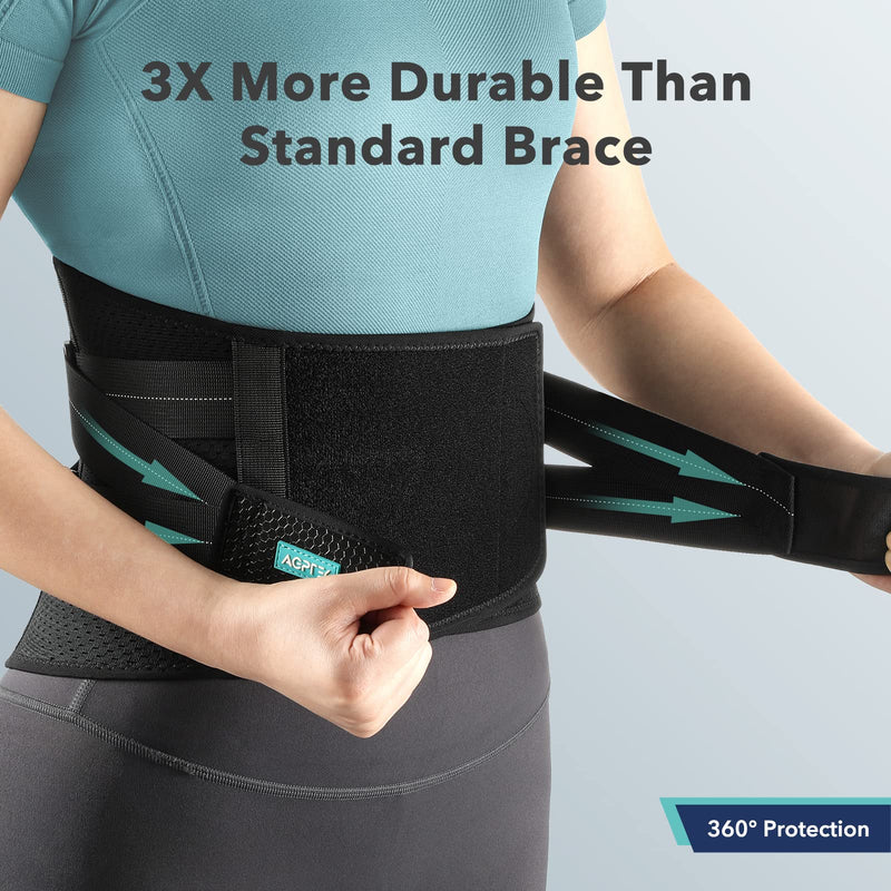 Agptek Lumbar Back Support, Comfortable And Breathable Support Belt For Men And Women, To Relieve The Pain Of Herniated Disc, Sciatica, Scoliosis (M:85-105Cm) - NewNest Australia