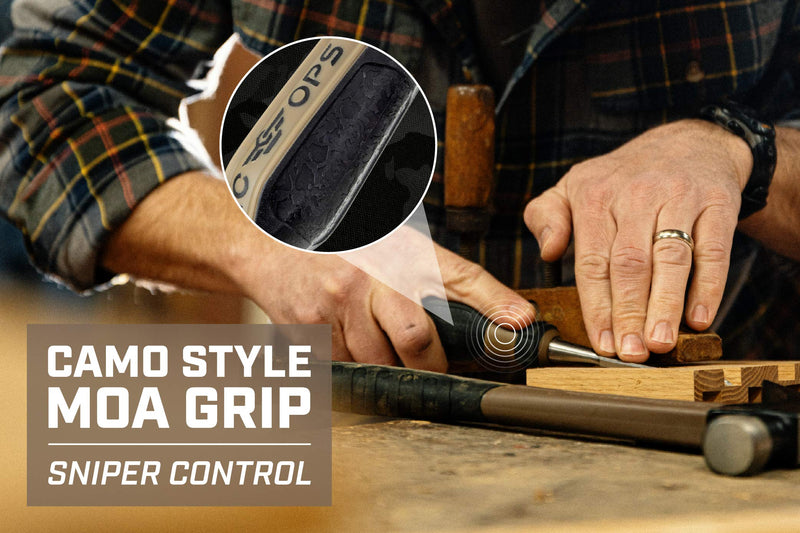Spec Ops - SPEC-C1-1 Tools Wood Chisel, 1" Blade, High-Carbon Steel Blade, Shock-Absorbing Grip 1" - NewNest Australia