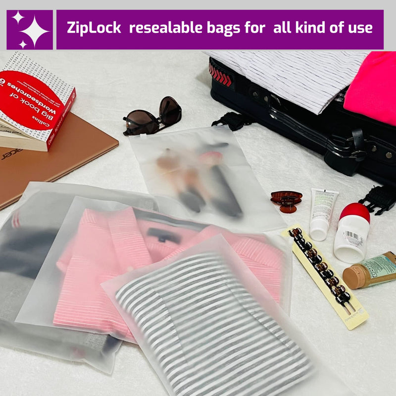 Marrie Ziplock Bags for Clothes Hospital Maternity Essentials Travel Space Saver Luggage Organiser No Vent Frosted Storage Pouch for Shoe Toiletries Garments School Trips Toys Home Cosmetic Pack of 20 Pack of 20 - Mixed - NewNest Australia