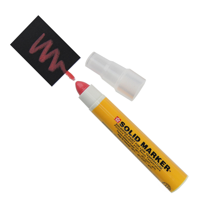 Sakura XSCM-T-19 Red Solidified Paint Low Temperature Slim Solid Marker, Mini-Barrel, -40 to 212 Degree F, 10 mm Push-Up Tip (Pack of 12) - NewNest Australia