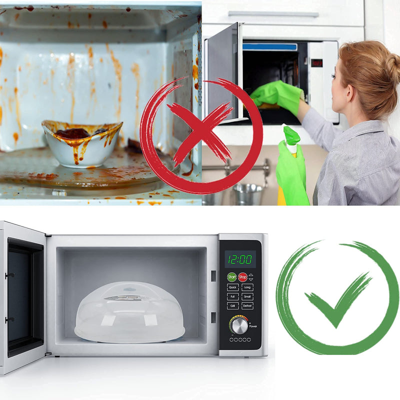 Microwave Splatter Cover, Microwave Cover for Food, Large Microwave Plate Cover Guard Lid with Steam Vents Keeps Microwave Oven Clean, 11.5 Inch BPA Free & Dishwasher Safe-Grey grey - NewNest Australia