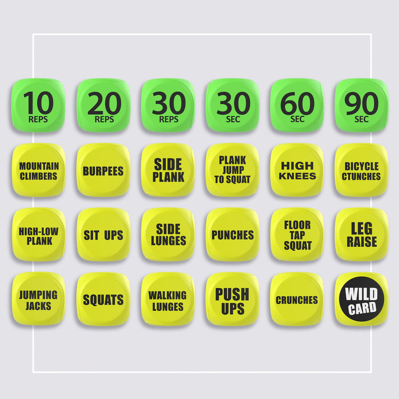 Skywin Workout Dice - Fun Exercise Dice for Solo or Group Classes, 6-Sided Foam Fitness Dice Great Dynamic Exercise Equipment - NewNest Australia