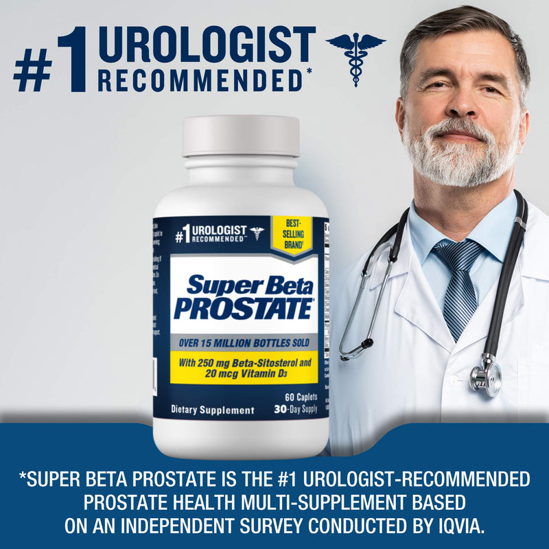 Super Beta Prostate Supplement for Men - Reduce Bathroom Trips Day & Night, Over 15 Million Bottles Sold - Promote Sleep, Better Bladder Emptying & Healthy Prostate, Beta Sitosterol (120ct, 2 Bottle) - NewNest Australia