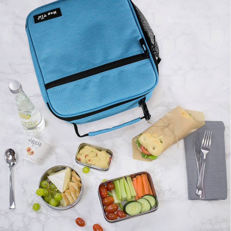 NewNest Australia - Hap Tim Insulated Lunch Bag for Men Women,Reusable Lunch Box for Boys,Spacious Lunchbox Adult (18654-BL) Blue 