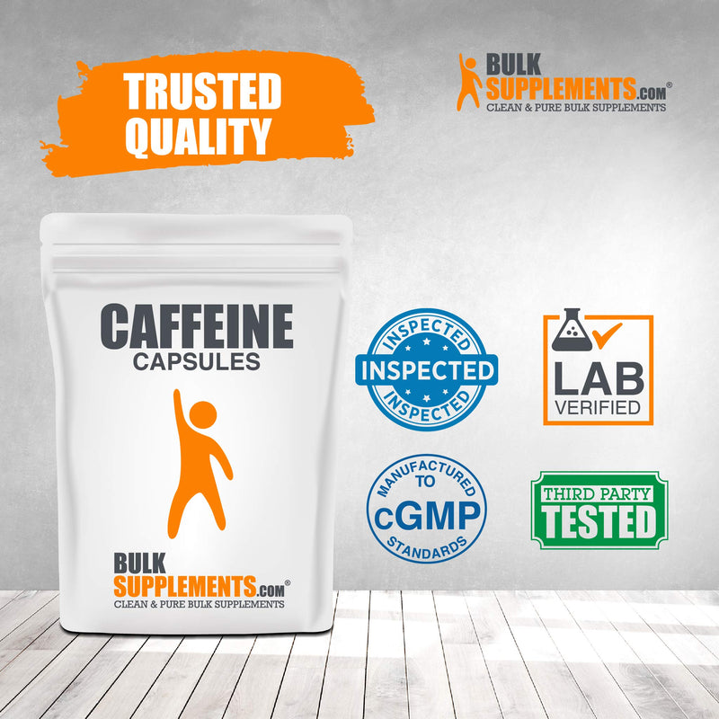 BulkSupplements.com Caffeine Capsules - Caffeine Pills - Caffeine Tablets - Caffeine Pills 200mg - Focus Supplement (300 Gelatin Capsules - 300 Servings) 300 gelatin capsules - NewNest Australia