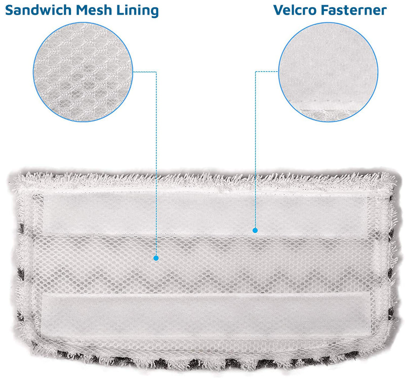 Flammi Steam Mop Pads for Shark S1000 S1000A S1000C S1000WM S1001C Washable Replacement Steamer Mop Pads for All Hard Floors (4 Pack) 4 Pack - NewNest Australia