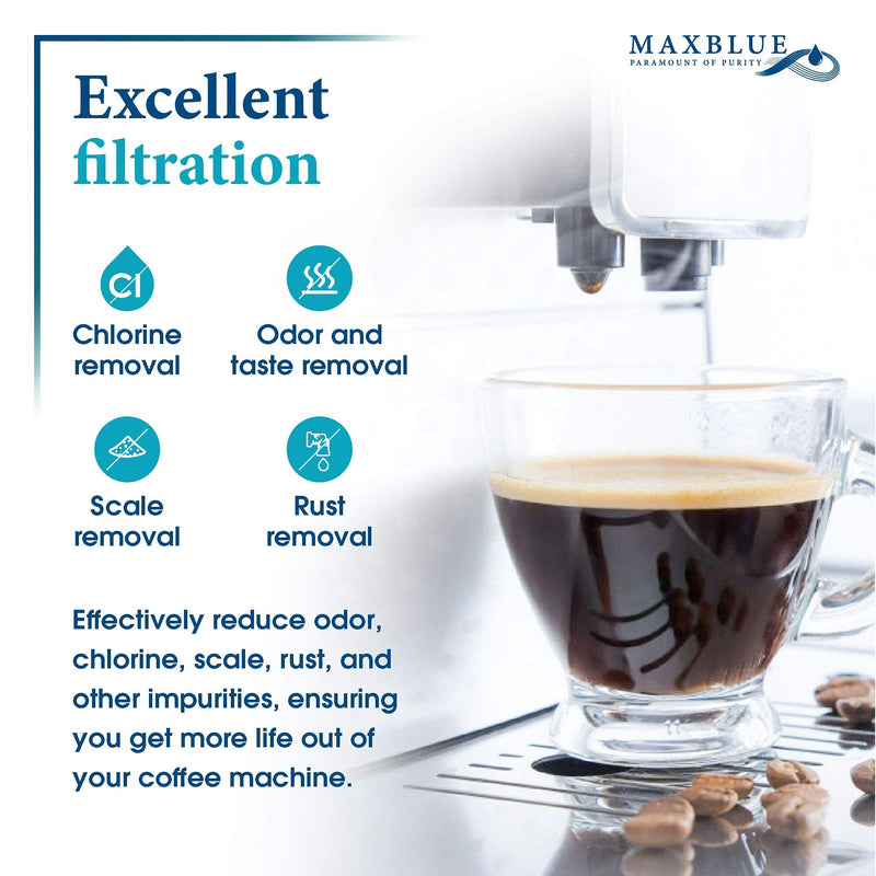 Maxblue Claris White TÜV SÜD Certified Coffee Machine Water Filter, Compatible with Jura Claris White, 60209, 68739, 62911 - Including Various Models of Nespresso, Capresso, Impressa, Avantgarde (6) - NewNest Australia