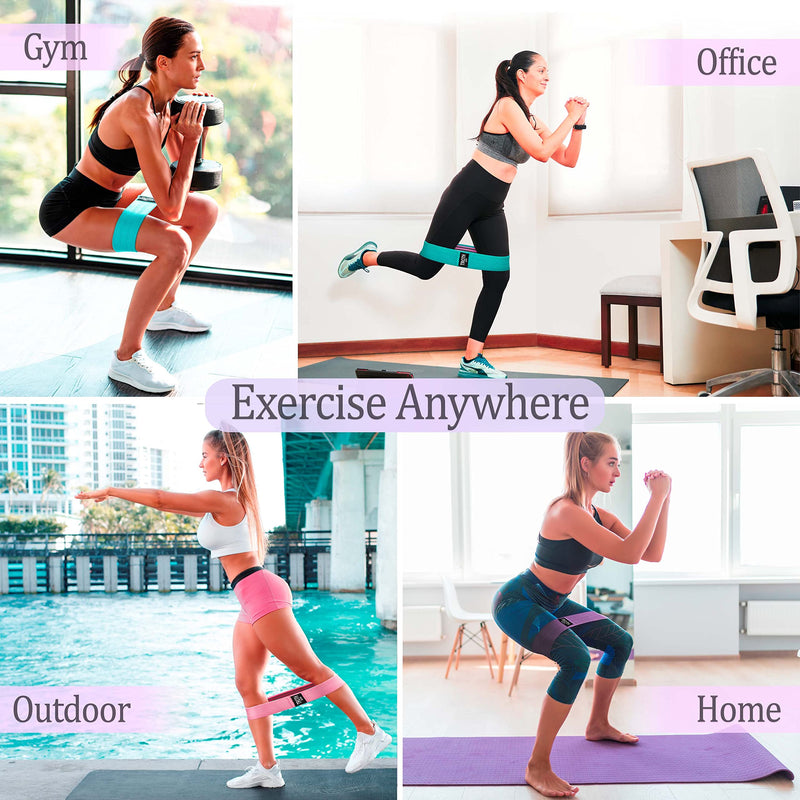 TROTH Resistance Bands Set - Resistance Band Women, Booty Exercise Band, Resistance Bands Set Men, Home Gym Strength Training Equipment, Fitness Accessories for Pilates, Squat, Yoga & Pull Up Workout Green, Pink, Purple - NewNest Australia